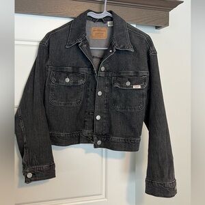 Levi's Signature Black Denim Cropped Jacket